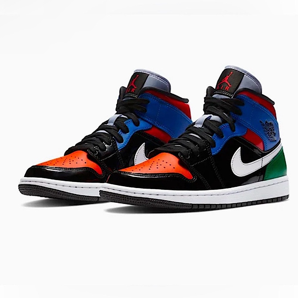 Wmns Nike Air Jordan 1 Mid SE 'Multi Patent' Sneakers